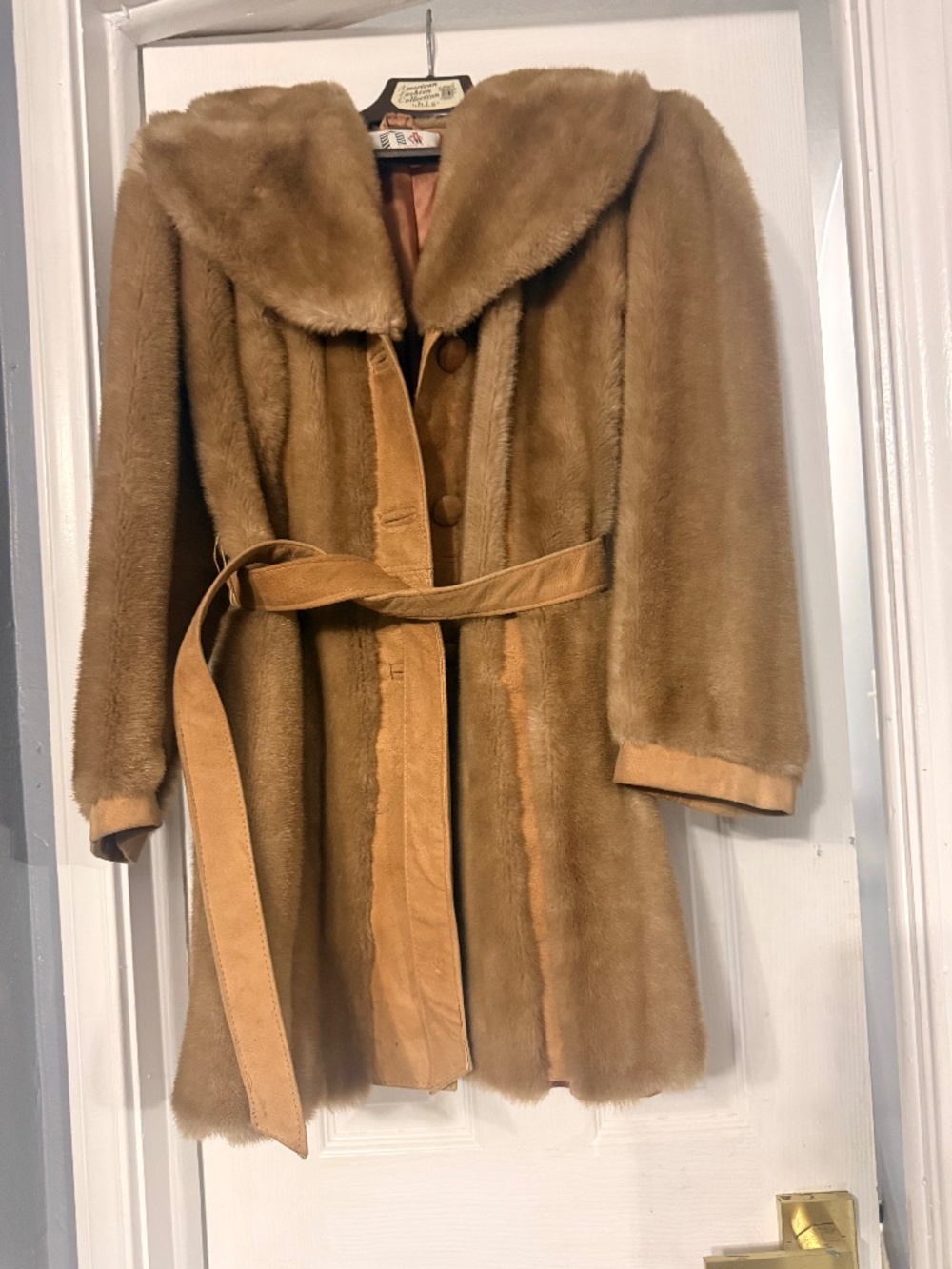 Vintage Faux Fur and Leather coat